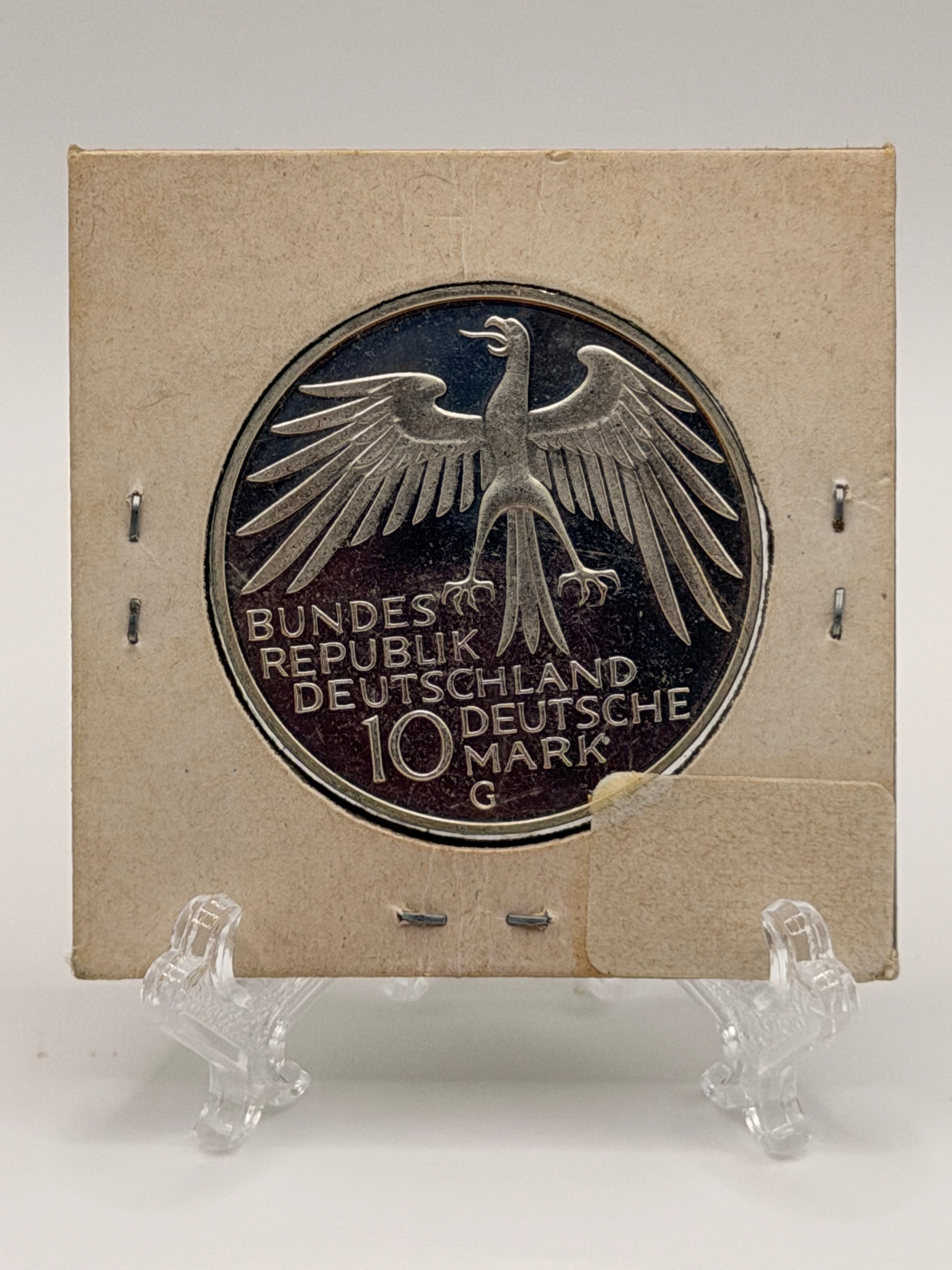 1972 Germany 10 Deutsche Mark Olympic Games in Munich Silver Coin