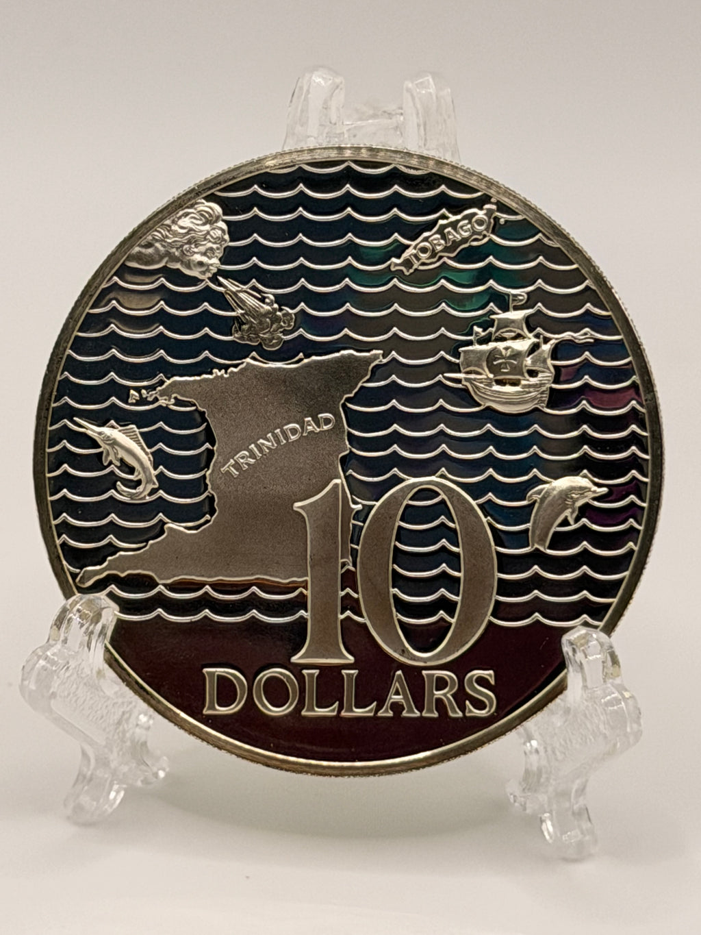 1972 Trinidad & Tobago $10 Silver Proof Coin (10th Anniversary of Independence)