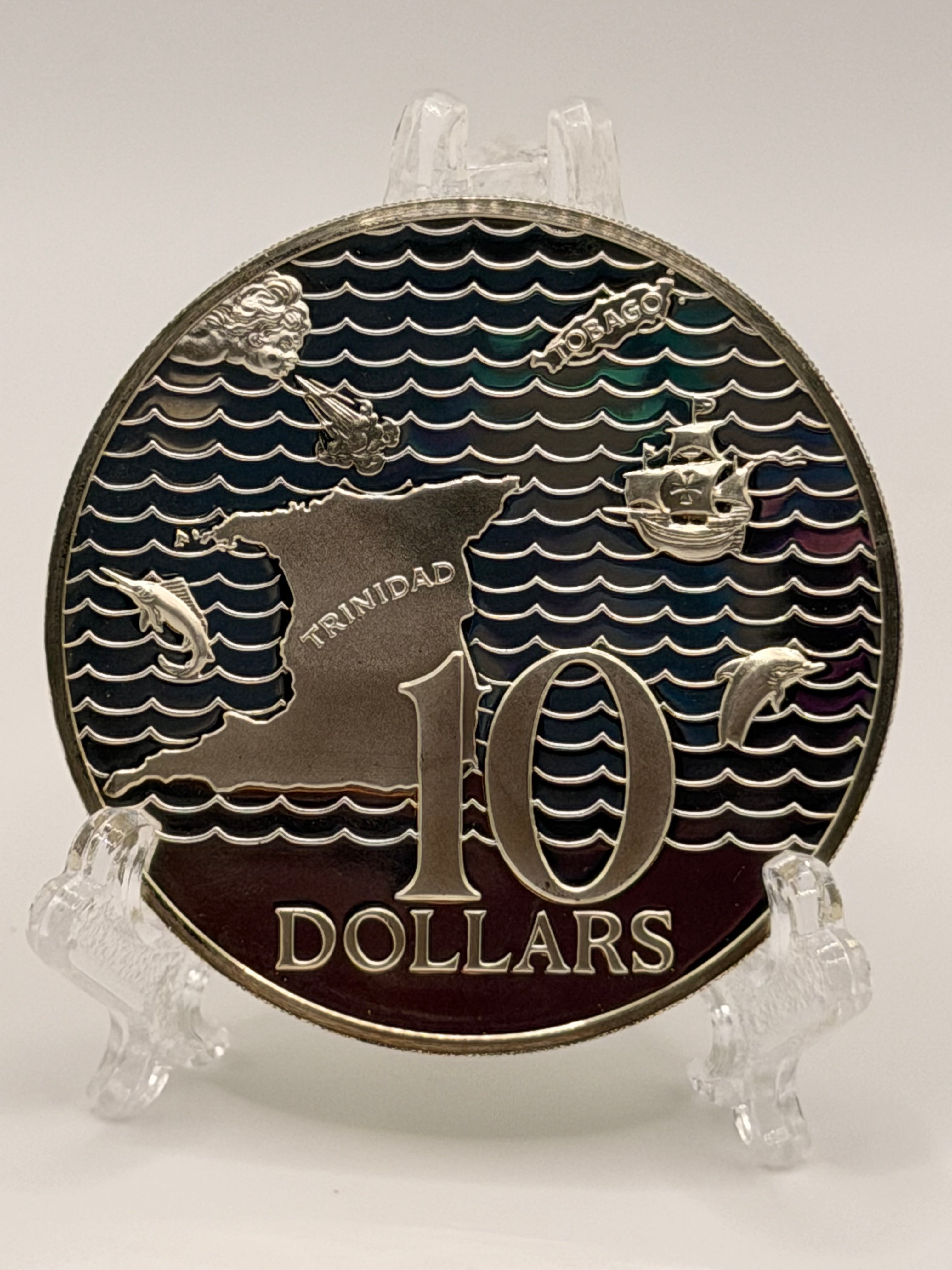 1972 Trinidad & Tobago $10 Silver Proof Coin (10th Anniversary of Independence)