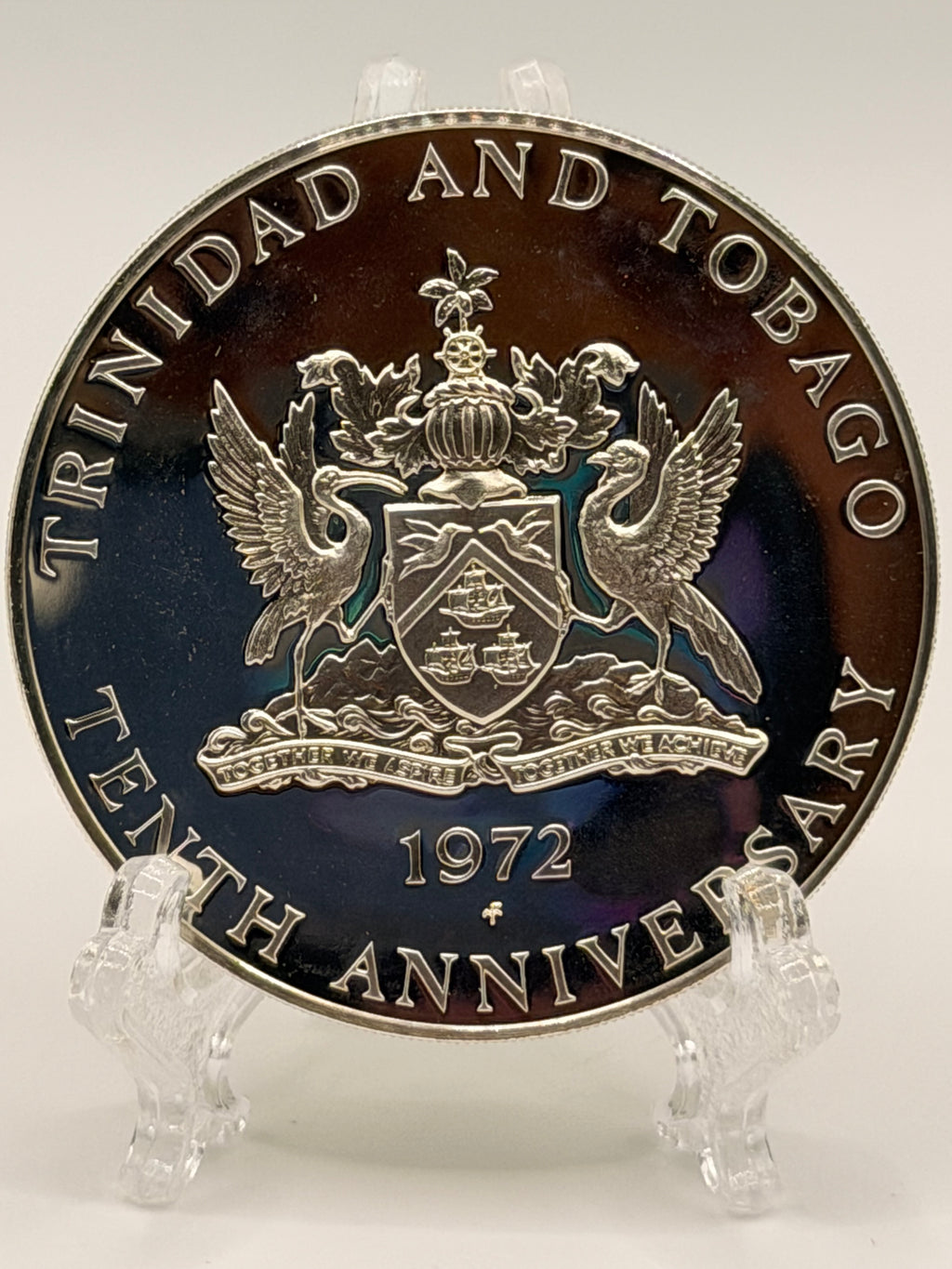 1972 Trinidad & Tobago $10 Silver Proof Coin (10th Anniversary of Independence)