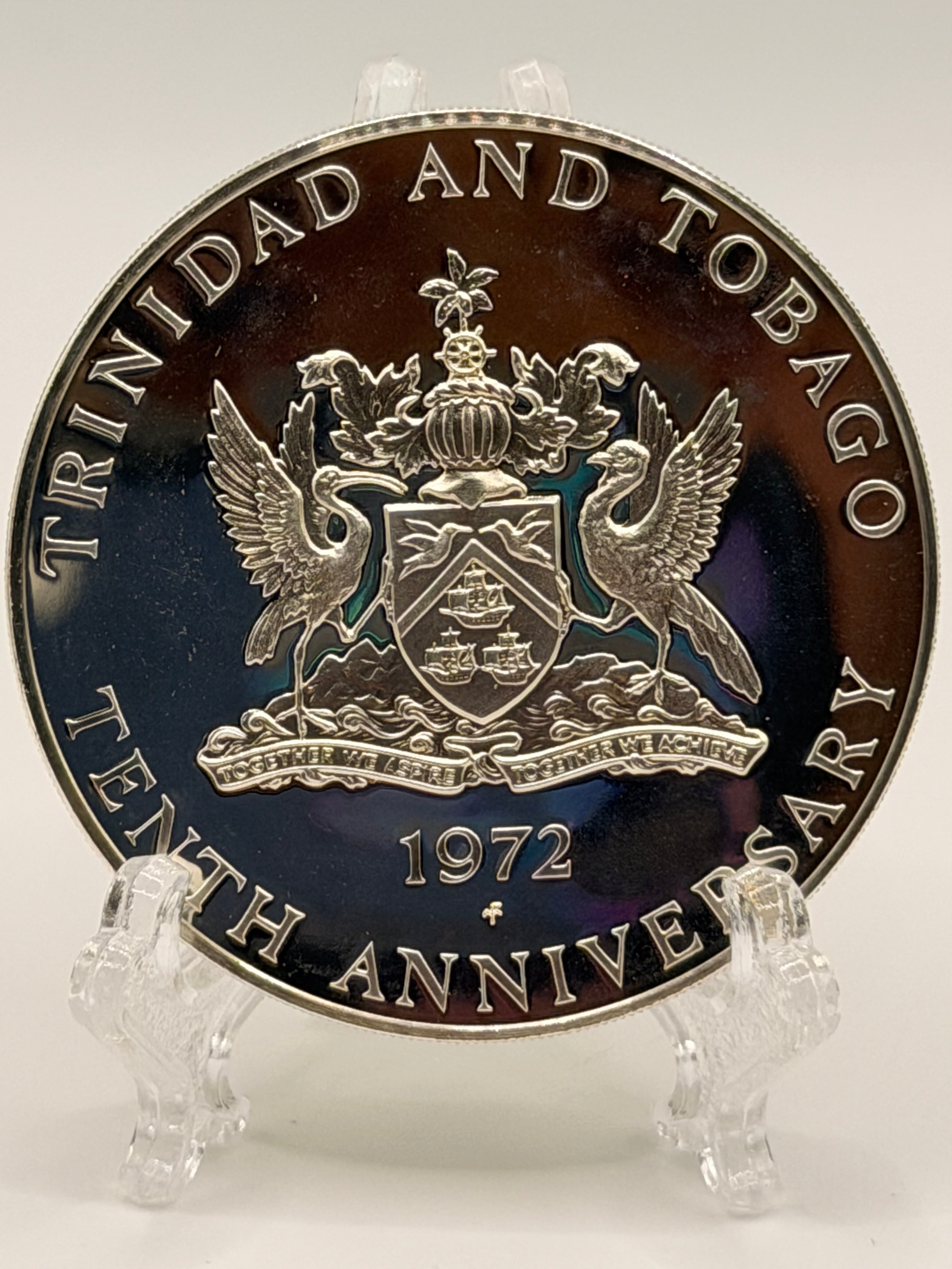 1972 Trinidad & Tobago $10 Silver Proof Coin (10th Anniversary of Independence)