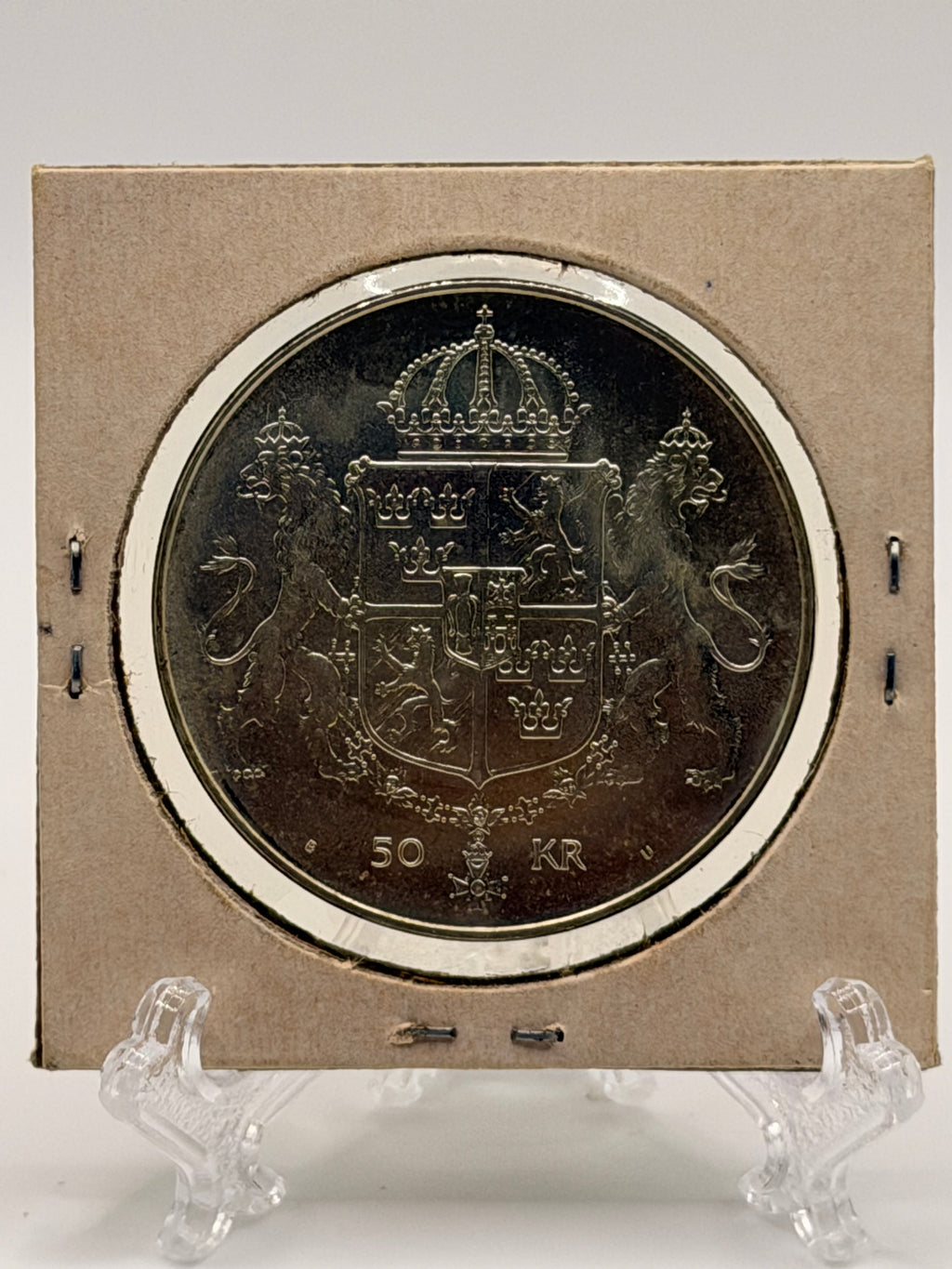 1976 Sweden 50 Kronor - Carl XVI Gustaf Royal Wedding Silver Coin