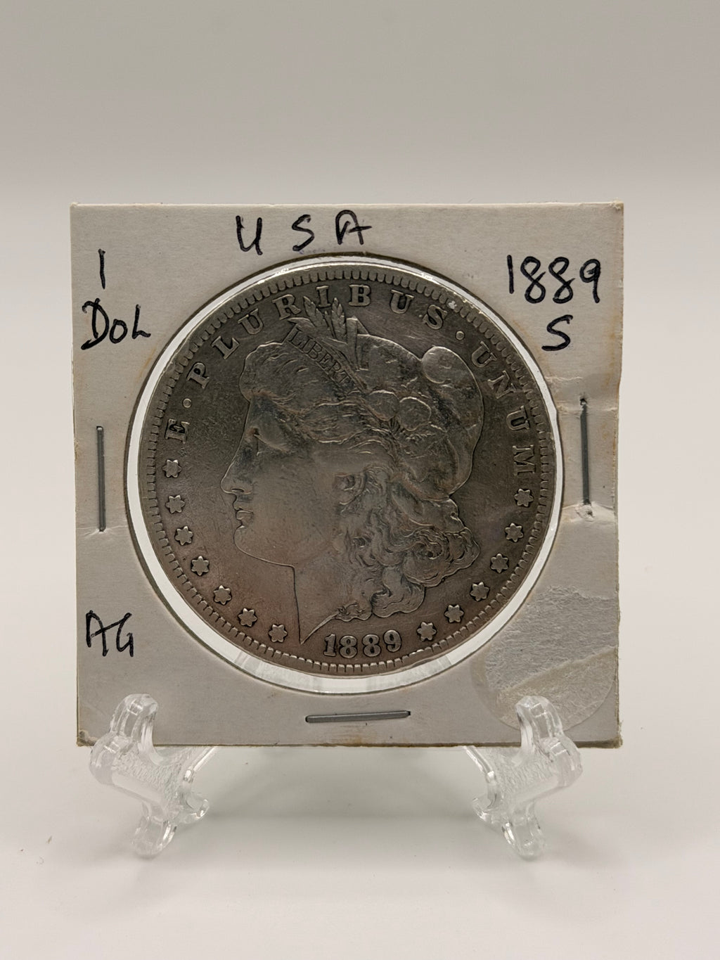 1889 US $1 Morgan Dollar Silver Coin