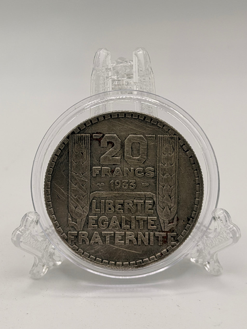 1933 France 20 Francs Silver Coin
