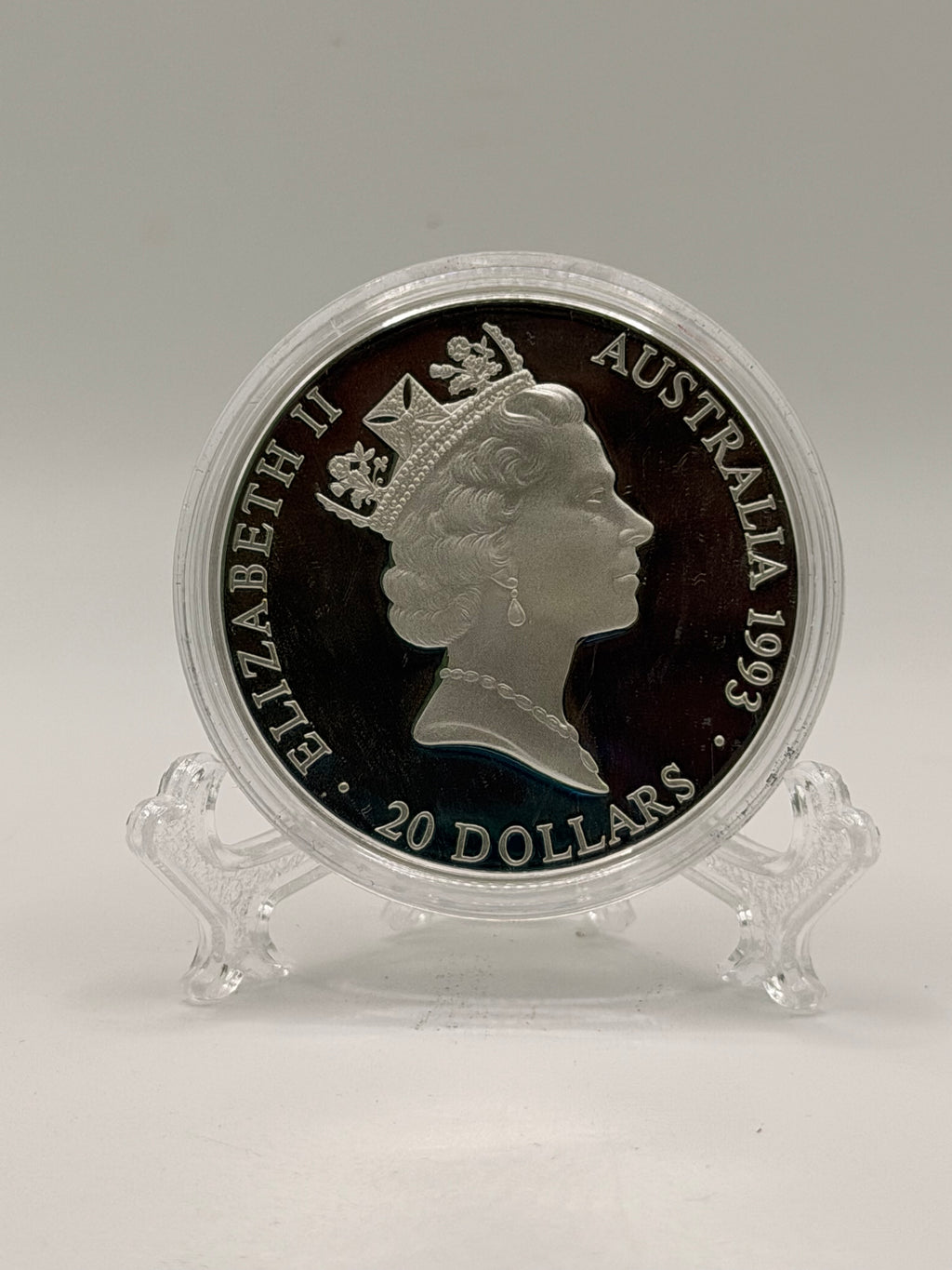 1993 Australia Elizabeth II Olympics Track Proof Silver $20 Coin