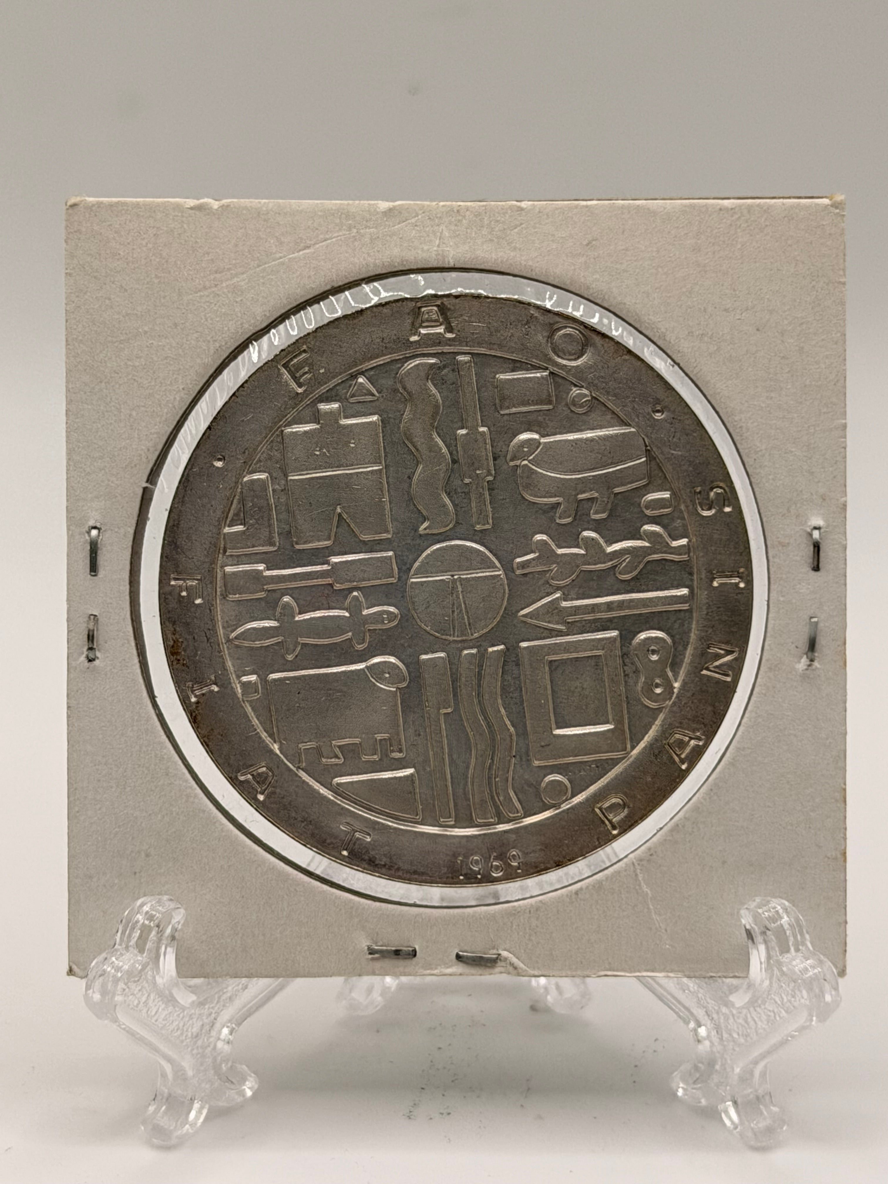 1969 Uruguay 1000 Pesos Silver Proof Coin (FAO)