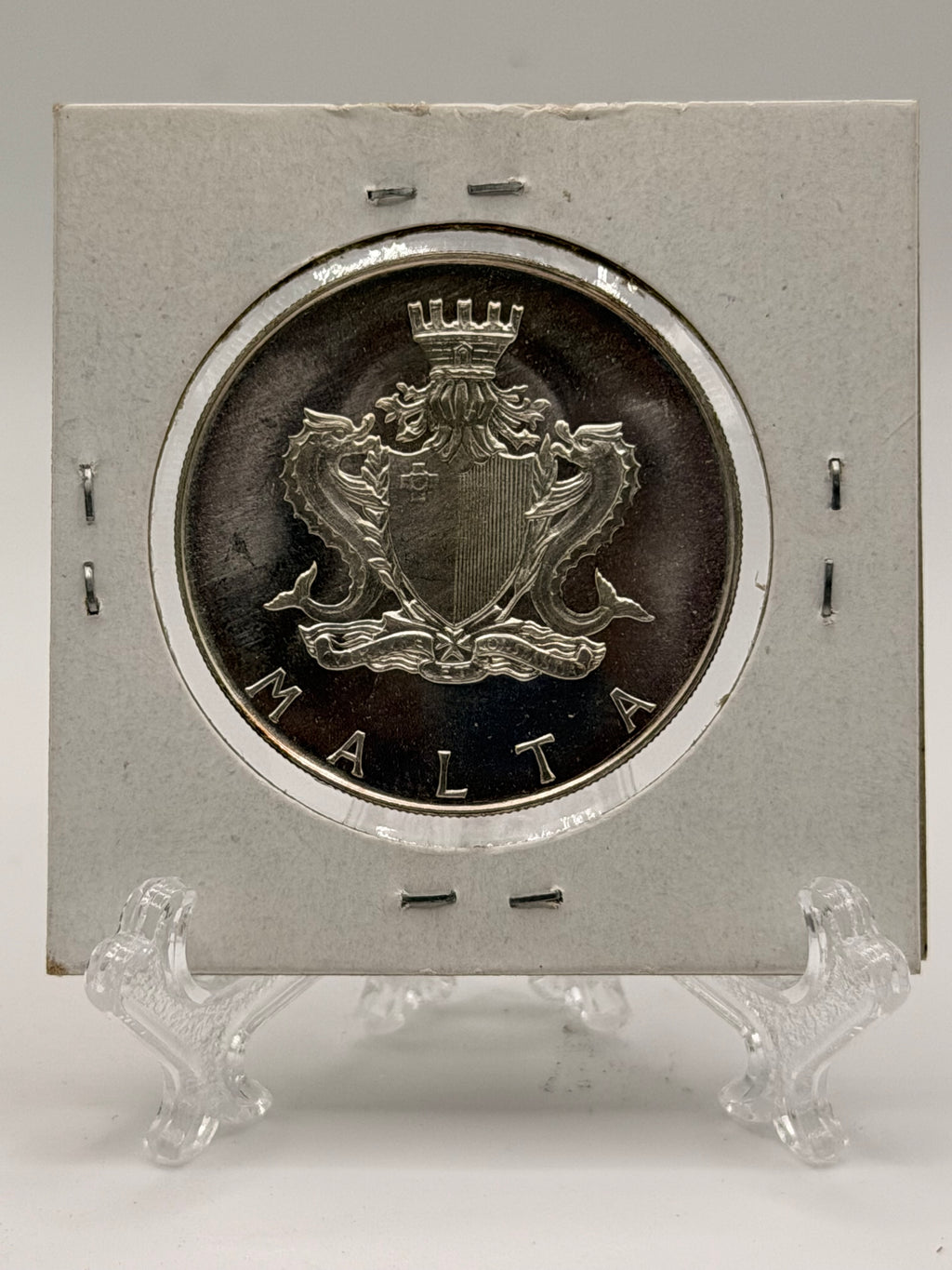 1972 Malta 1 Lira Manwel Dimech Silver Coin