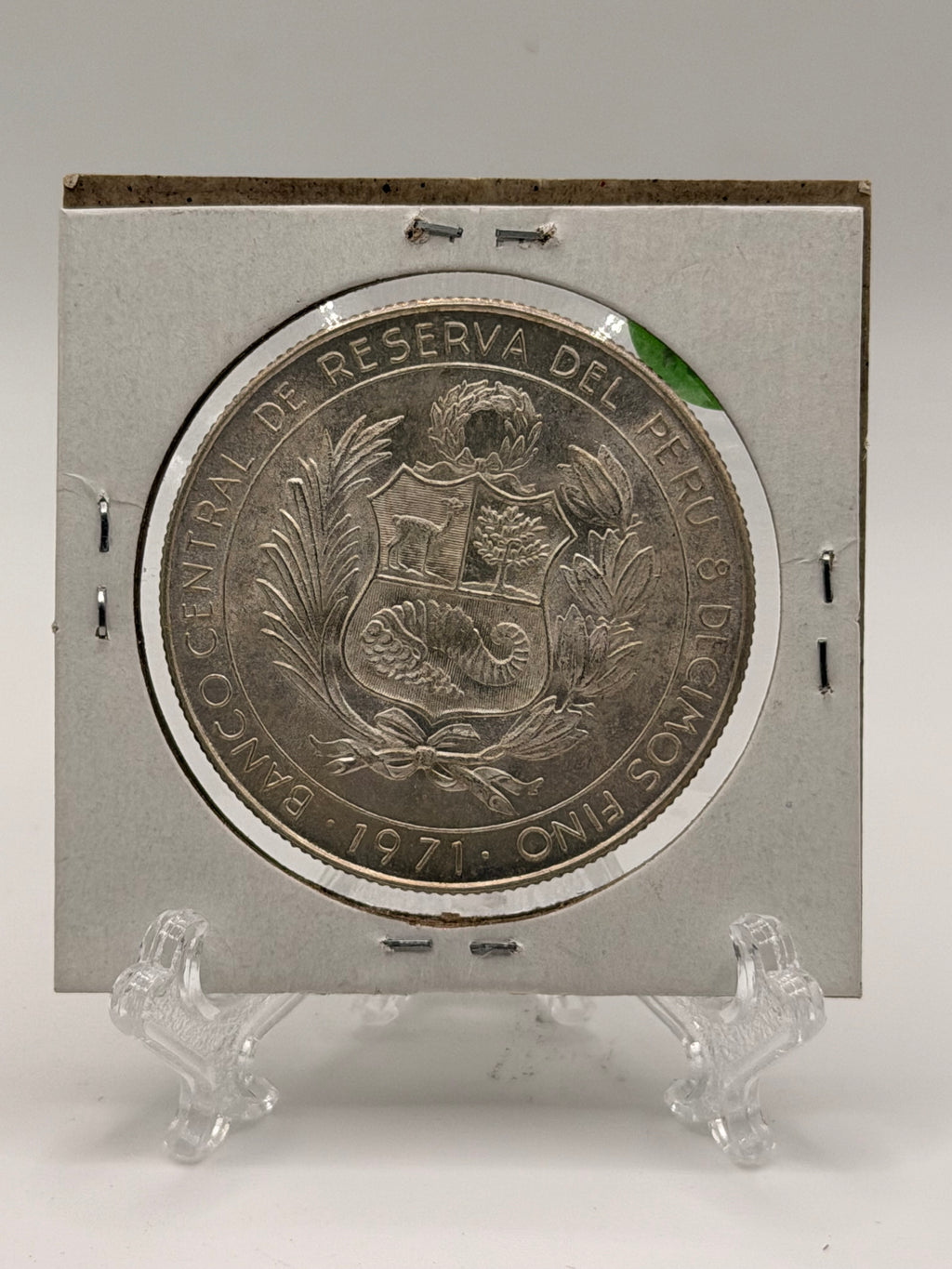 1971 Peru 50 Soles de Oro Independence Silver Coin
