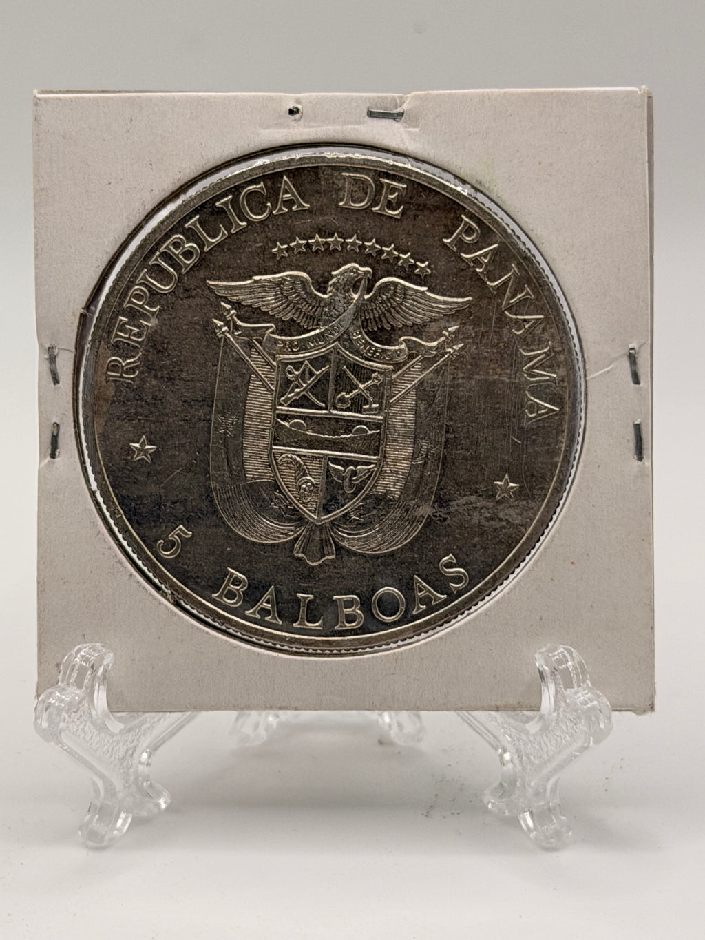 1972 Panama 5 Balboas FAO Silver Coin