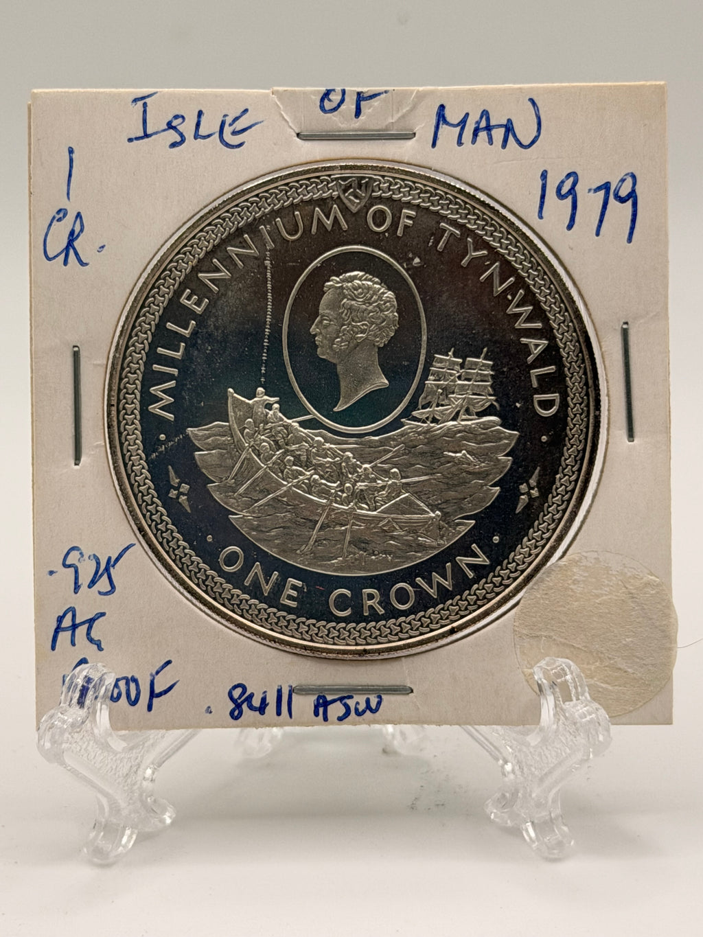 1979 Isle of Man 1 Crown Elizabeth II Tynwald - Sir William Hillary Silver Coin