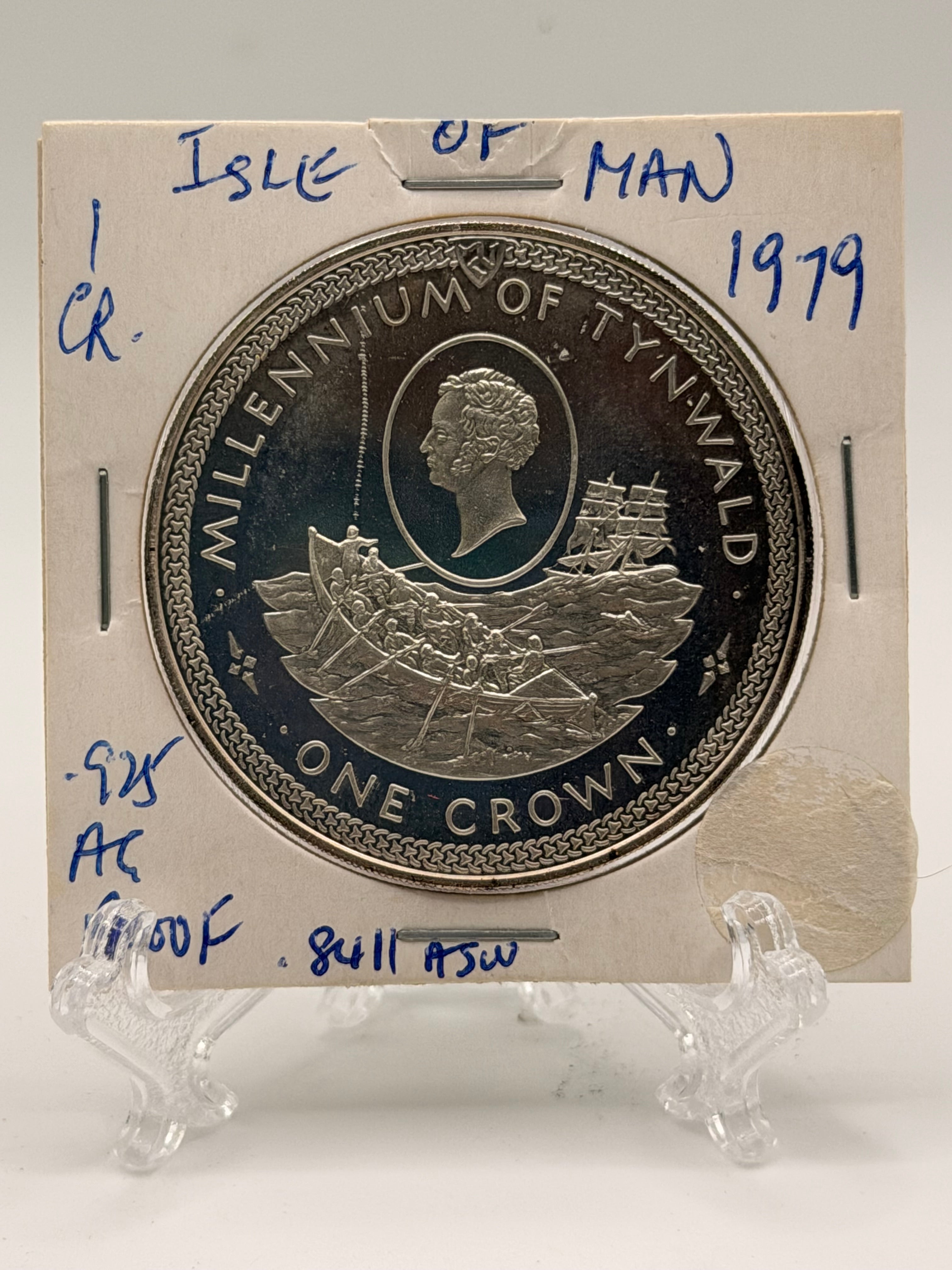 1979 Isle of Man 1 Crown Elizabeth II Tynwald - Sir William Hillary Silver Coin