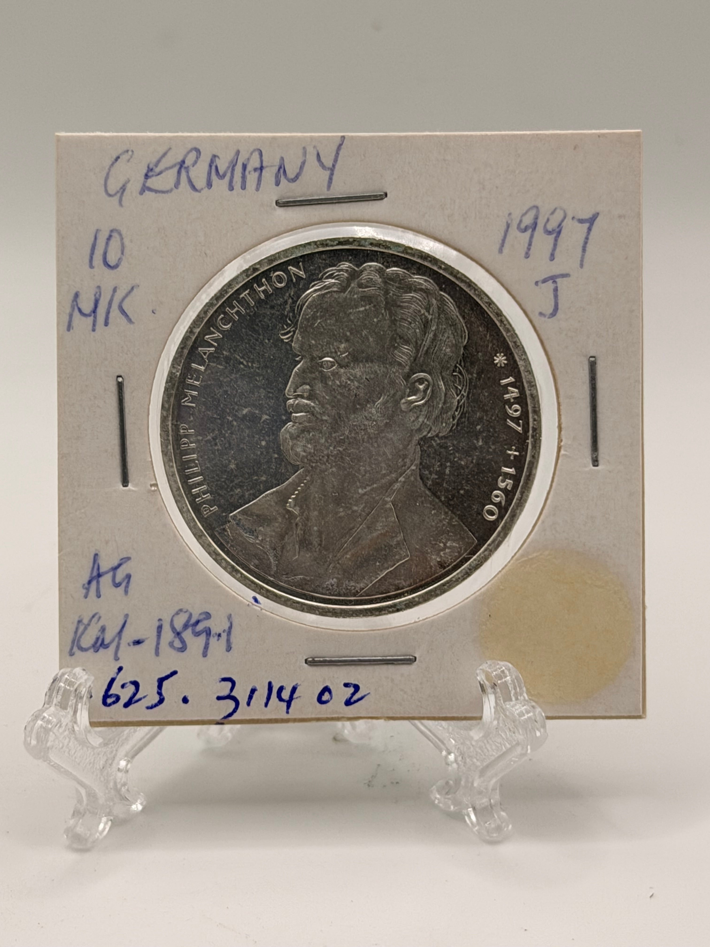 1997 Germany 10 Deutsche Mark - Melanchthon