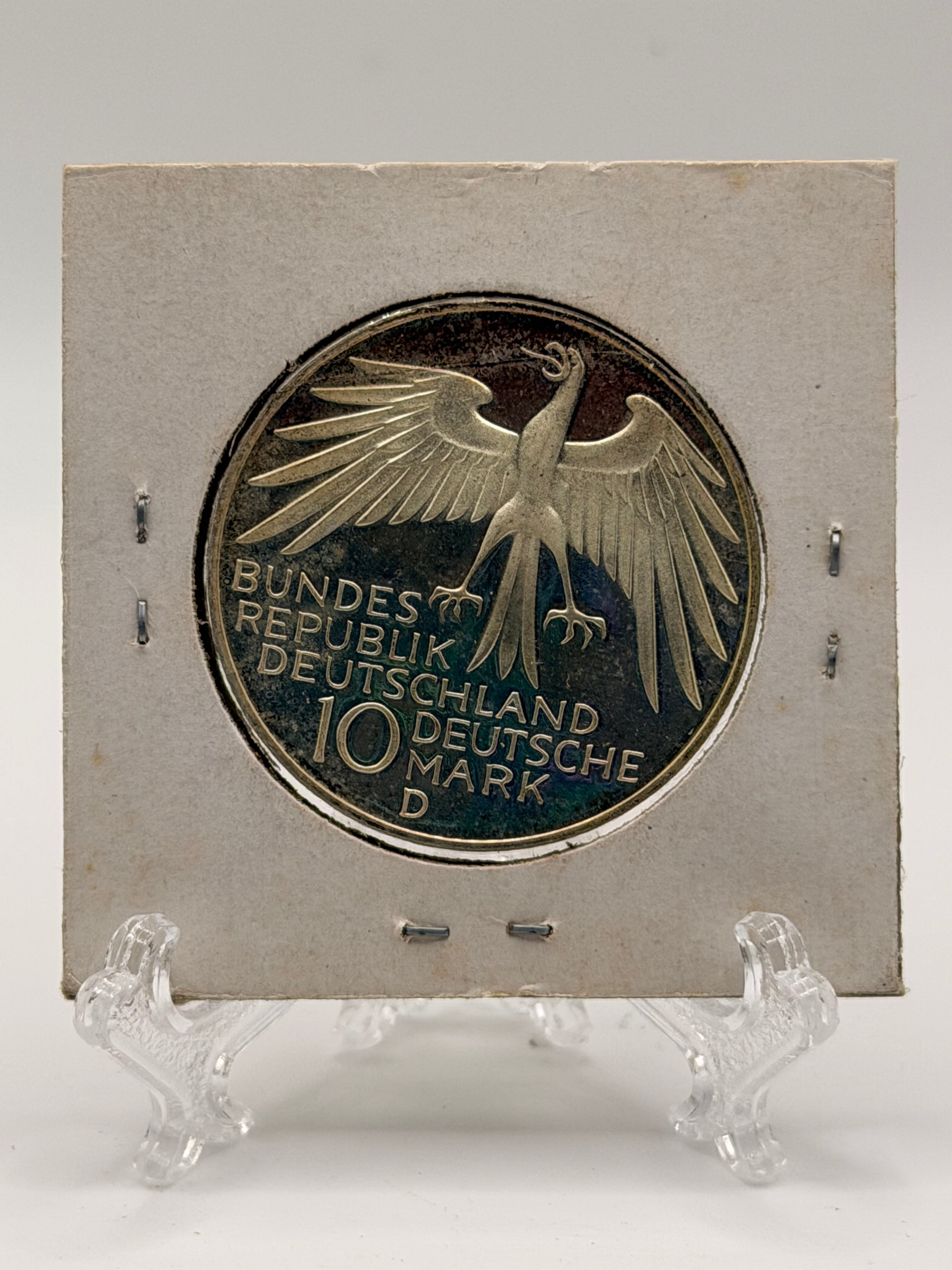 1972 Germany 10 Deutsche Mark Olympic Games in Munich Silver Coin