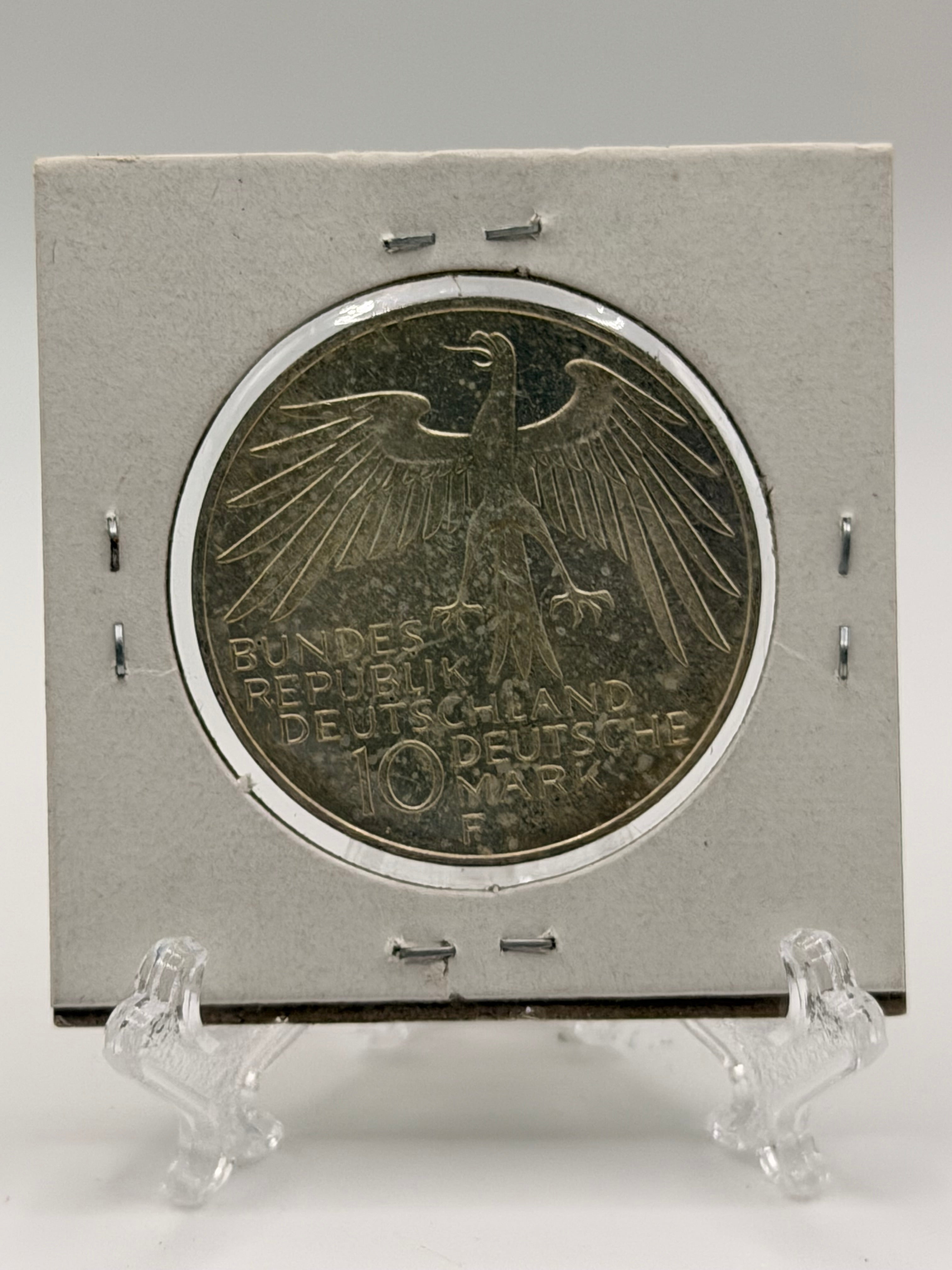 1972 Germany 10 Deutsche Mark Olympic Games in Munich Silver Coin